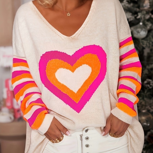 Sweaters - New Cozy Heart Sweater - Size Large